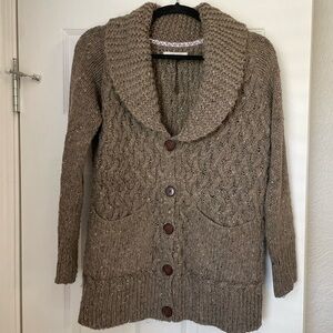 Anthropologie Isabella Sinclair Cozy Wool Button-Up Cardigan